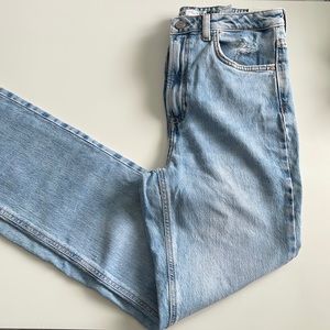 Zara slim flare Jean with split hem